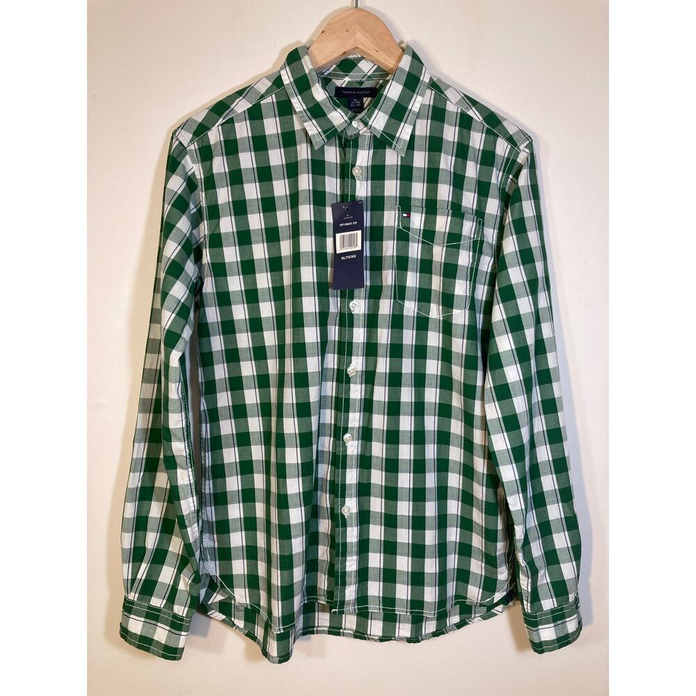 Tommy Hilfiger Big Boys XL Full Sleeve Plaids Woven Casual Shirts New with Tag